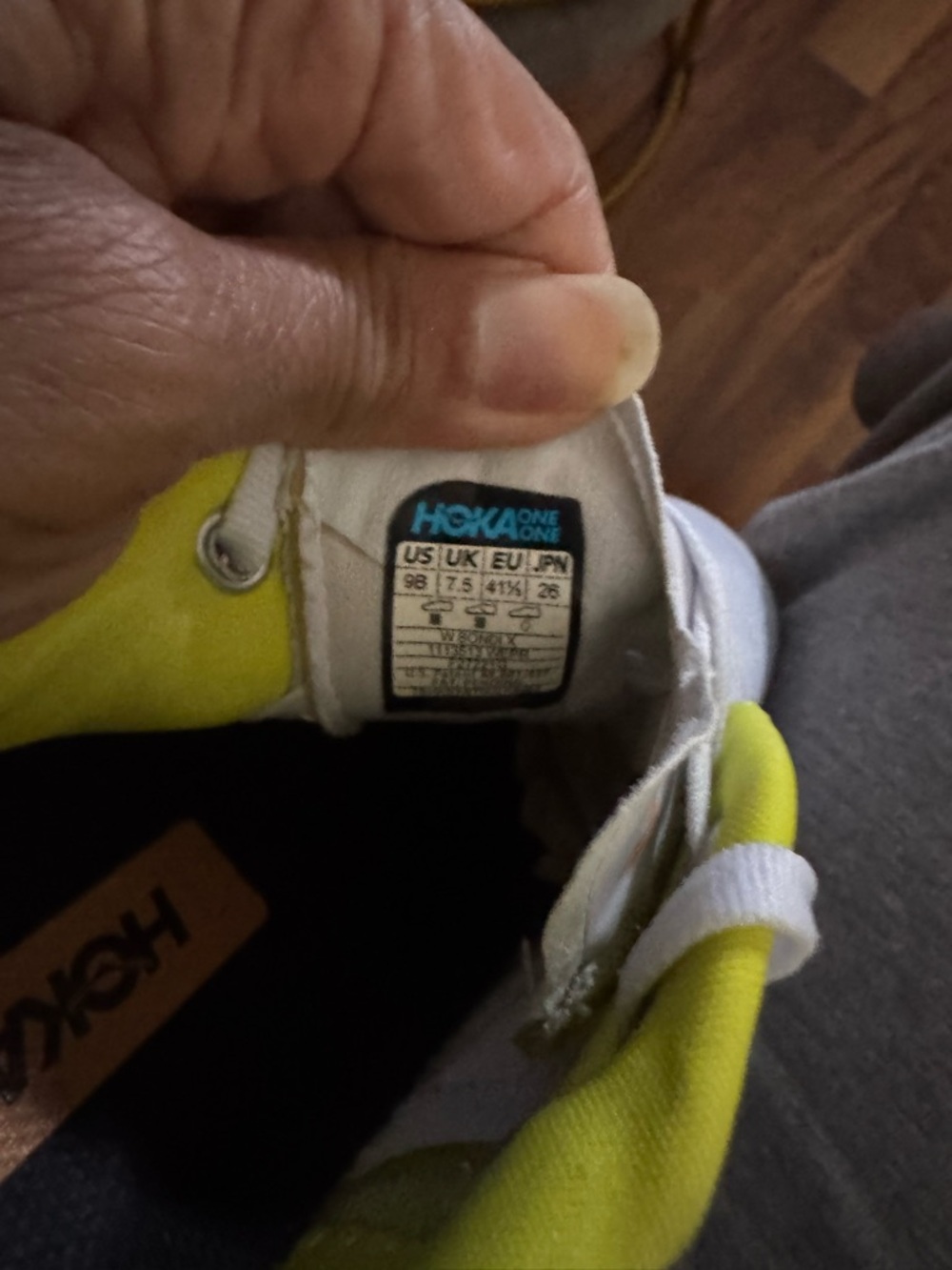 Hoka One One Women's Neon Yellow White Athletic Shoes